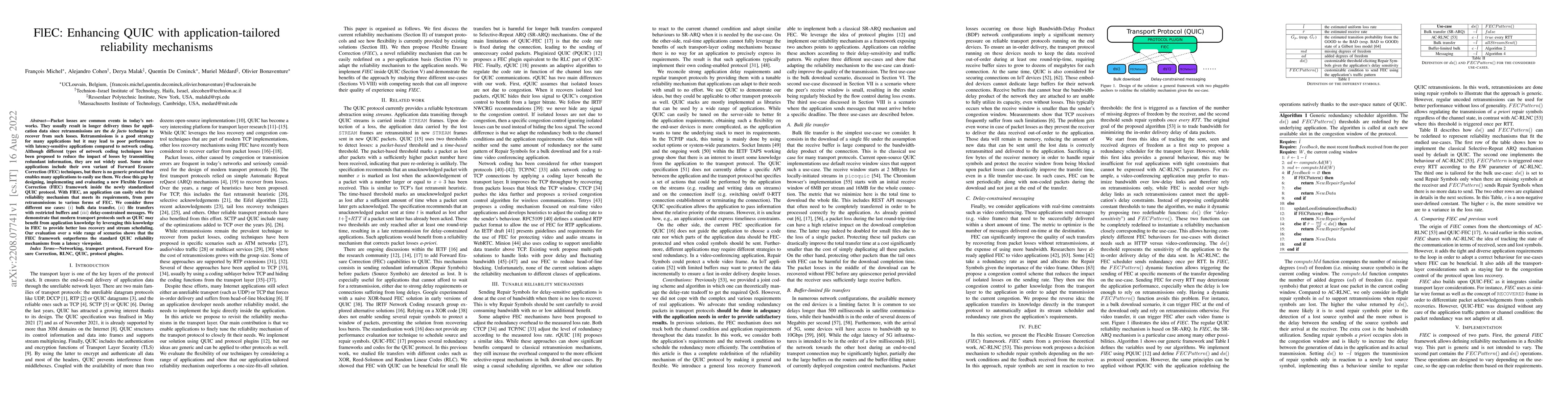 Thumbnail for FlEC: Enhancing QUIC with application-tailored reliability mechanisms