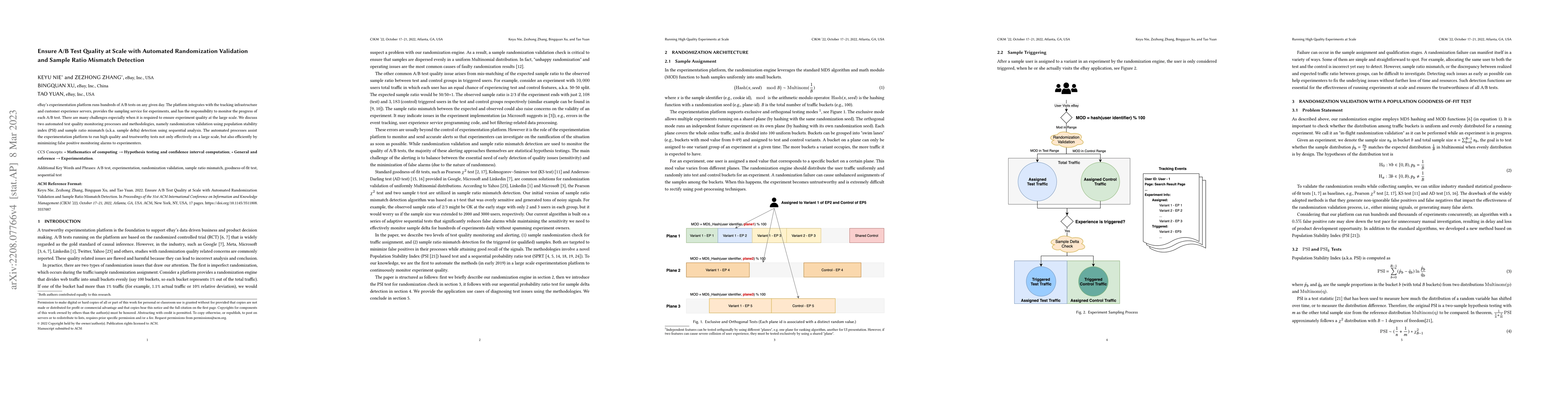 Thumbnail for Ensure A/B Test Quality at Scale with Automated Randomization Validation
  and Sample Ratio Mismatch Detection