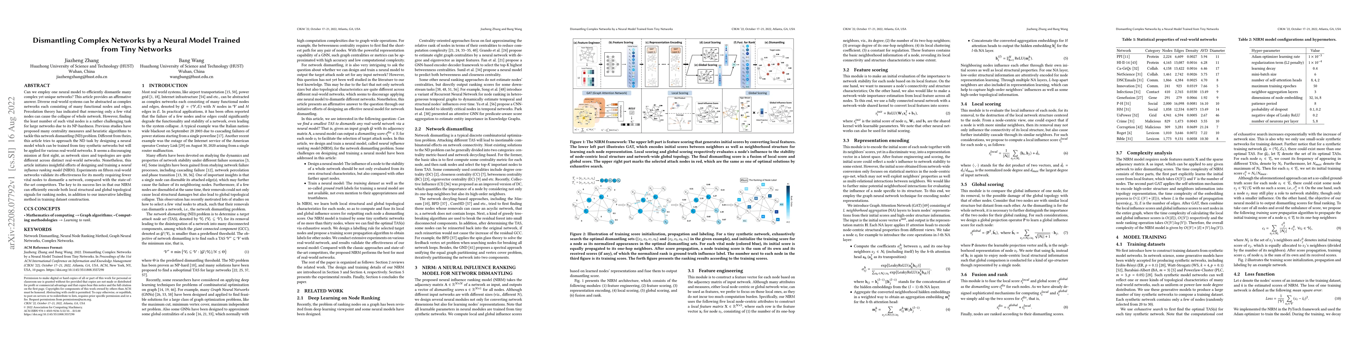 Thumbnail for Dismantling Complex Networks by a Neural Model Trained from Tiny
  Networks