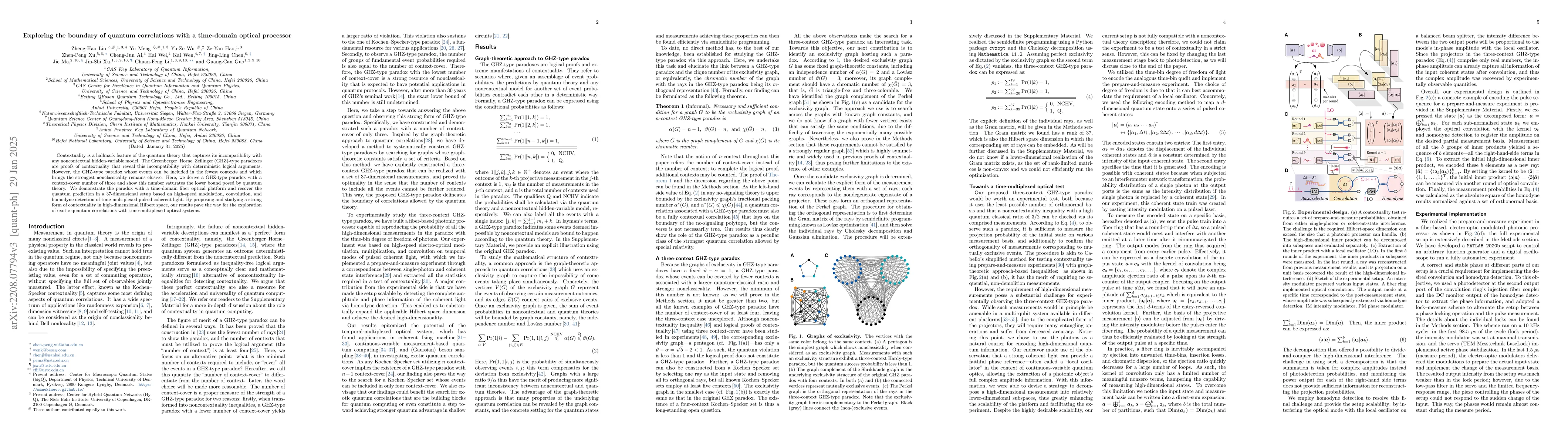 Thumbnail for Exploring the boundary of quantum correlations with a time-domain
  optical processor