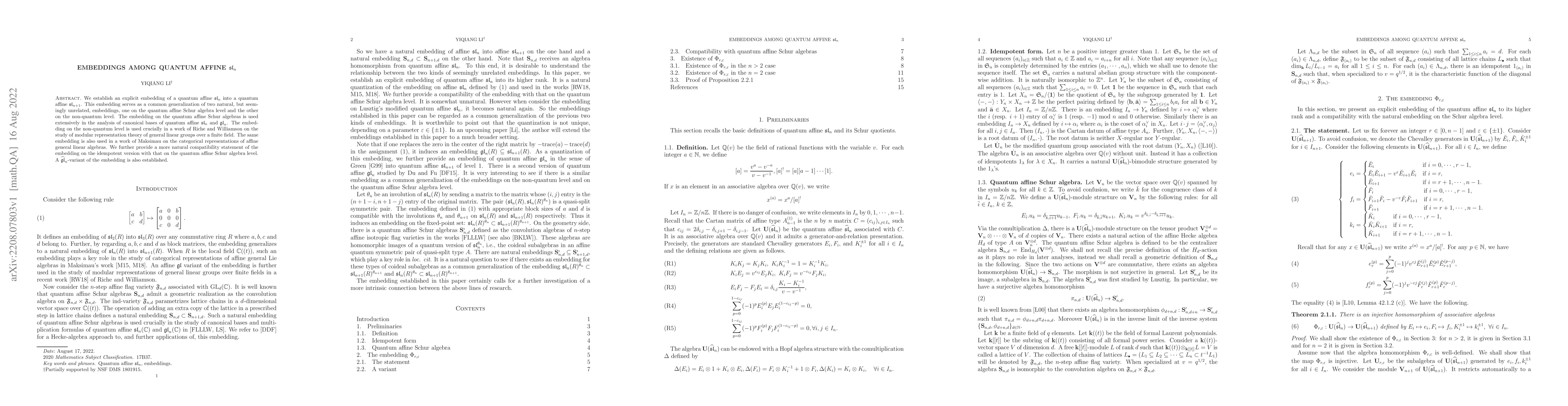 Thumbnail for Embeddings among quantum affine $\mathfrak{sl}_n$