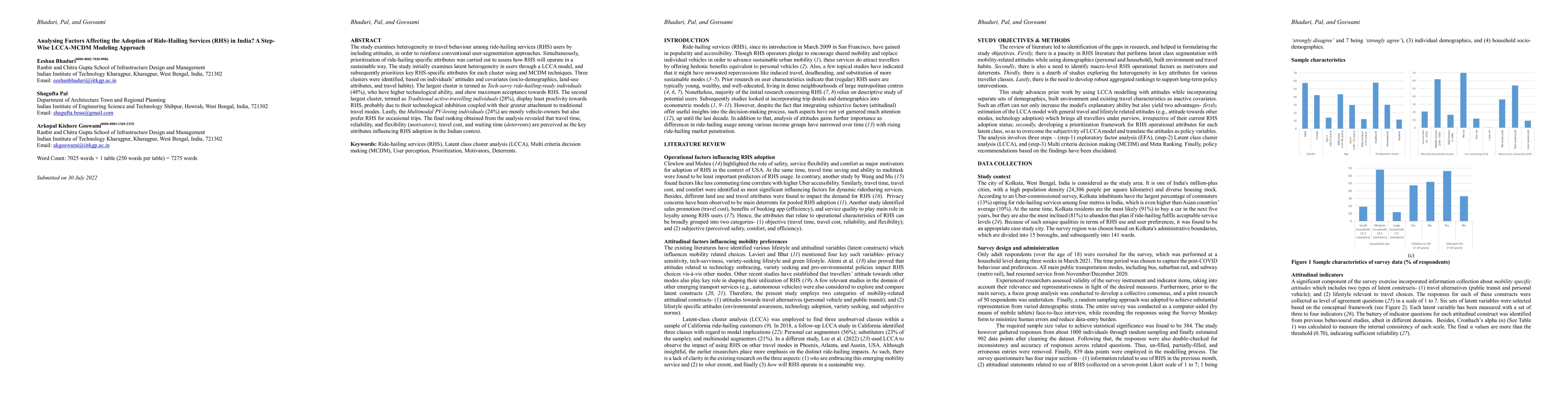 Thumbnail for Analysing Factors Affecting the Adoption of Ride-Hailing Services (RHS)
  in India? A Step-Wise LCCA-MCDM Modeling Approach