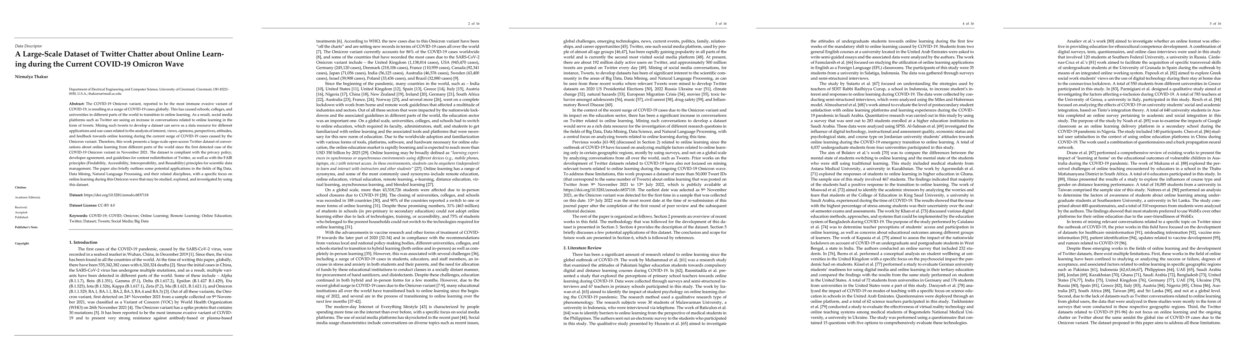 Thumbnail for A Large-Scale Dataset of Twitter Chatter about Online Learning during
  the Current COVID-19 Omicron Wave
