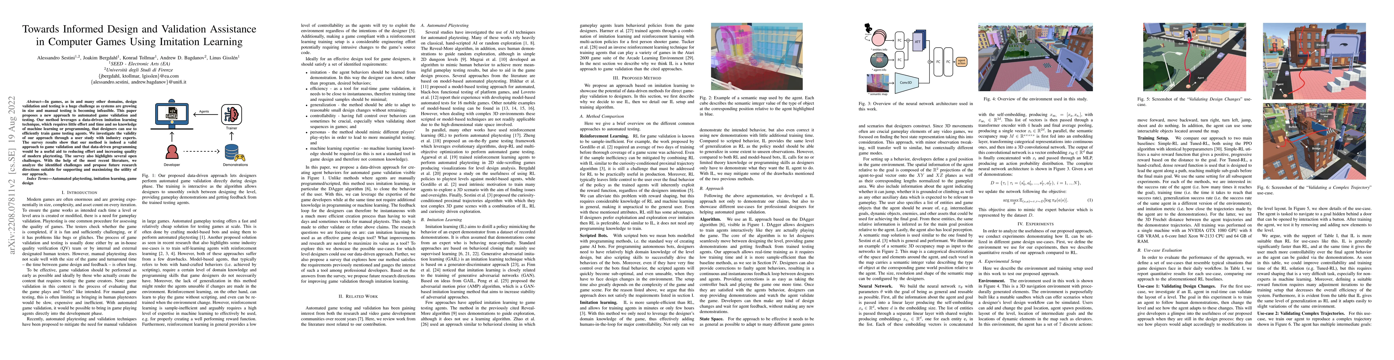 Thumbnail for Towards Informed Design and Validation Assistance in Computer Games
  Using Imitation Learning