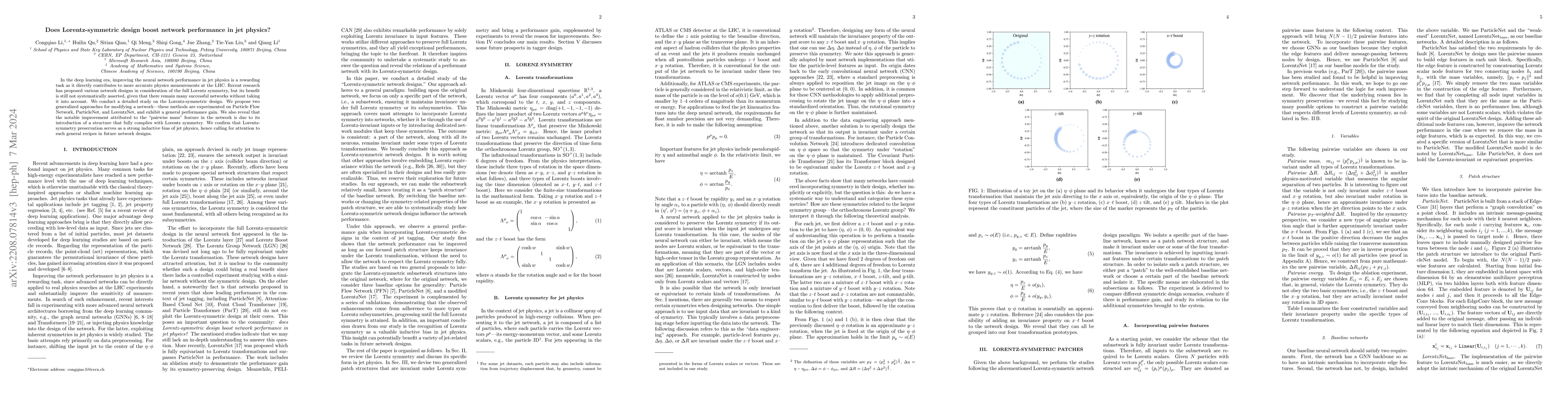 Thumbnail for Does Lorentz-symmetric design boost network performance in jet physics?