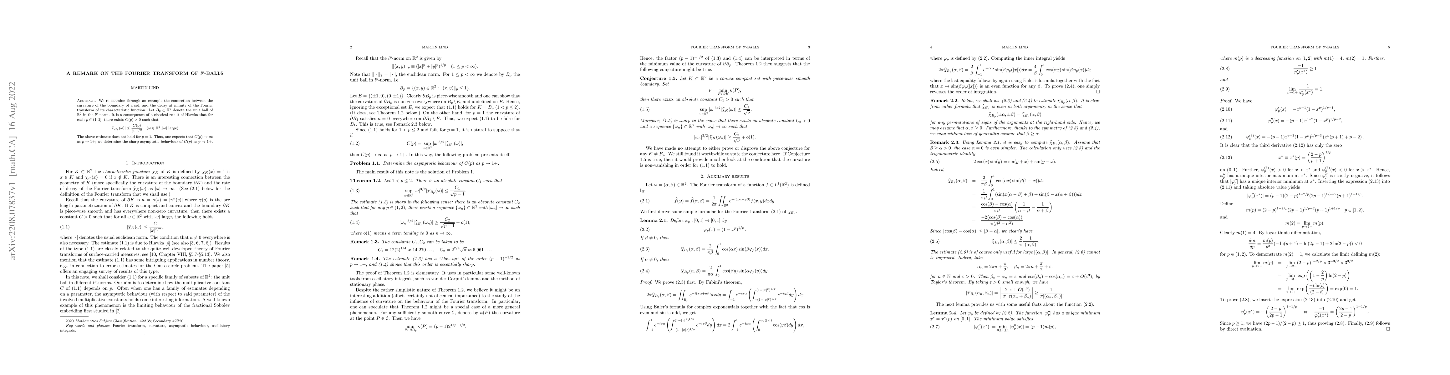 Thumbnail for A remark on the Fourier transform of $l^p$ balls