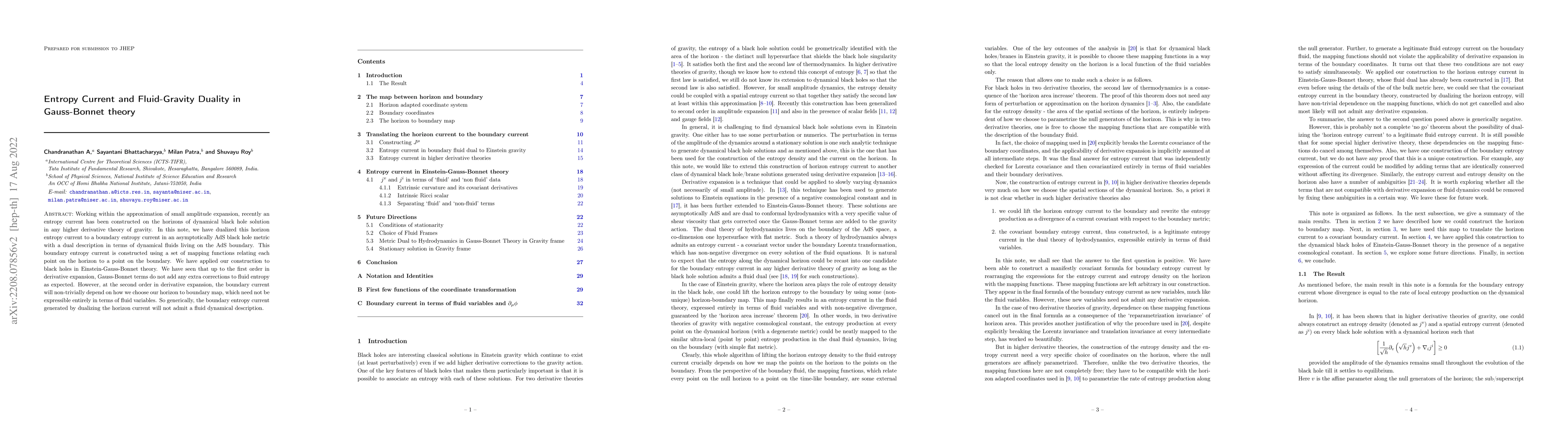 Thumbnail for Entropy Current and Fluid-Gravity Duality in Gauss-Bonnet theory