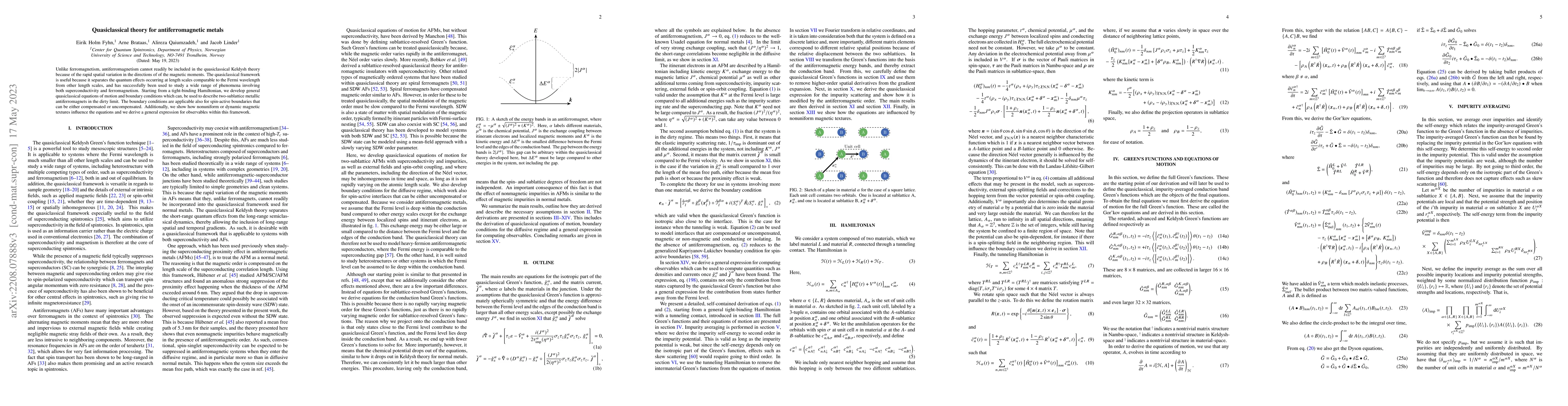 Thumbnail for Quasiclassical theory for antiferromagnetic metals