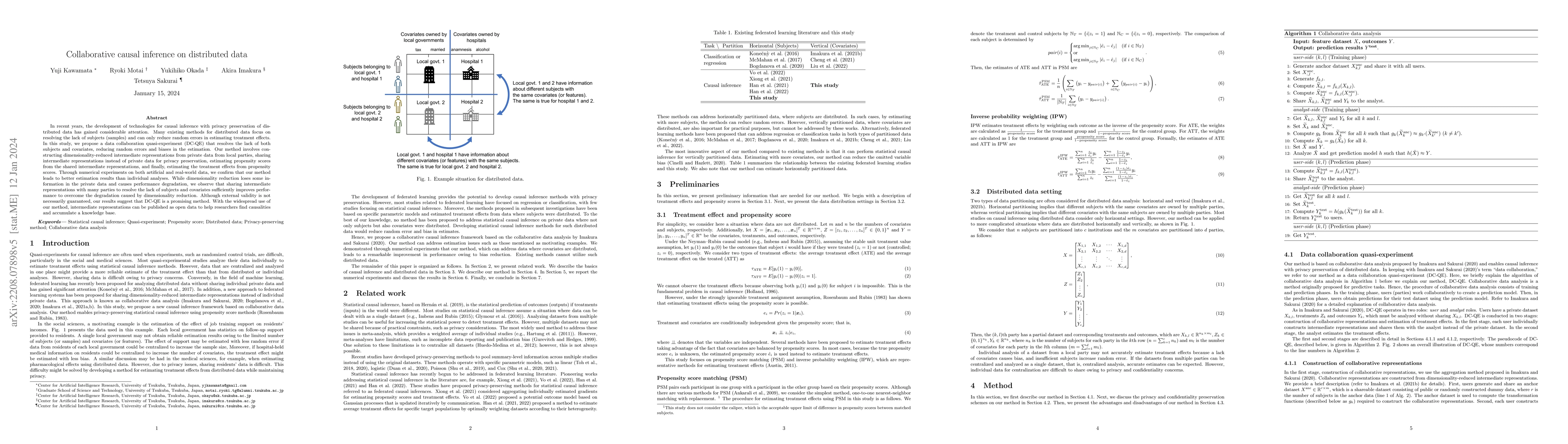 Thumbnail for Collaborative causal inference on distributed data