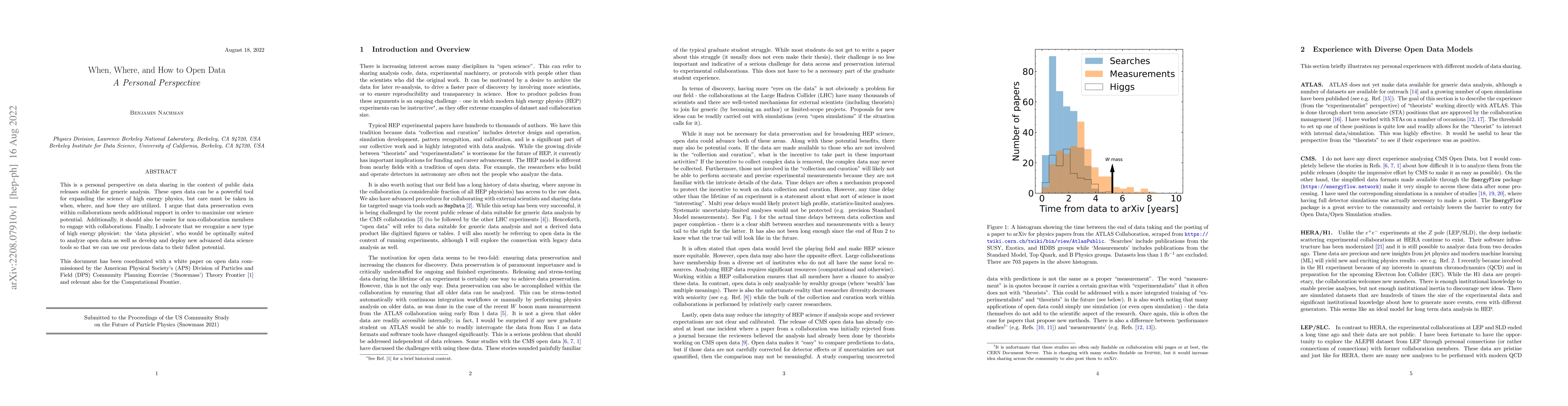 Thumbnail for When, Where, and How to Open Data: A Personal Perspective