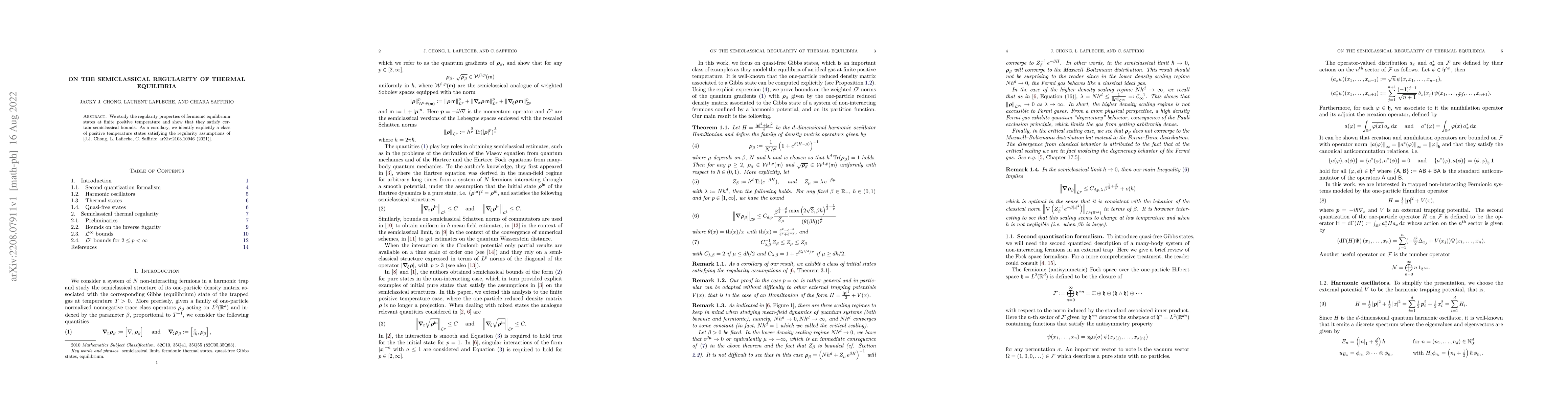Thumbnail for On the semiclassical regularity of thermal equilibria