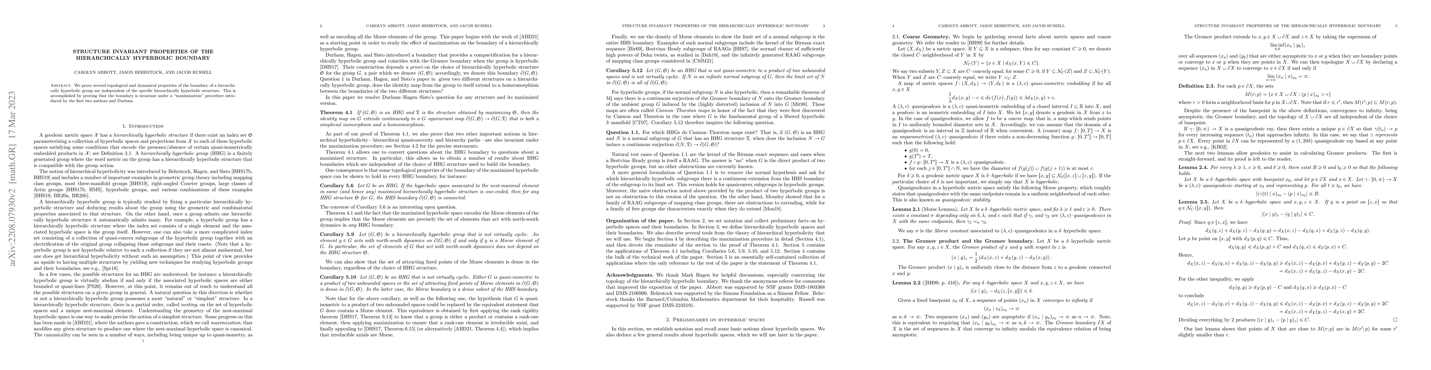 Thumbnail for Structure invariant properties of the hierarchically hyperbolic boundary