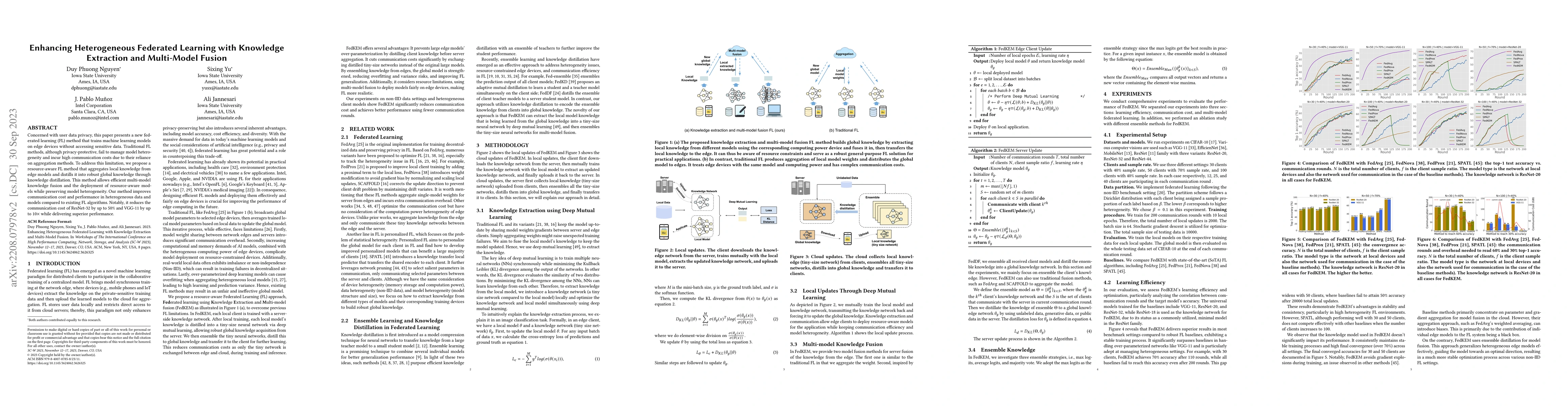Thumbnail for Enhancing Heterogeneous Federated Learning with Knowledge Extraction and
  Multi-Model Fusion