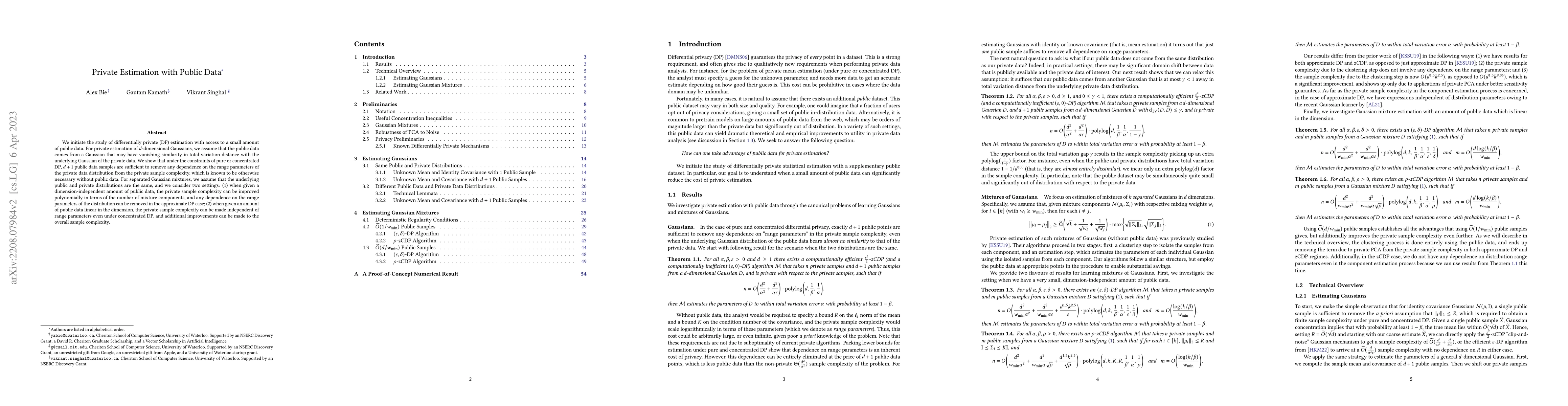Thumbnail for Private Estimation with Public Data