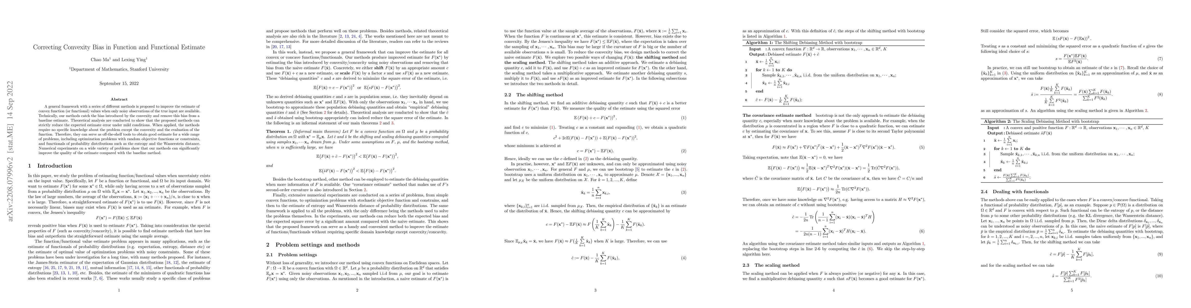 Thumbnail for Correcting Convexity Bias in Function and Functional Estimate