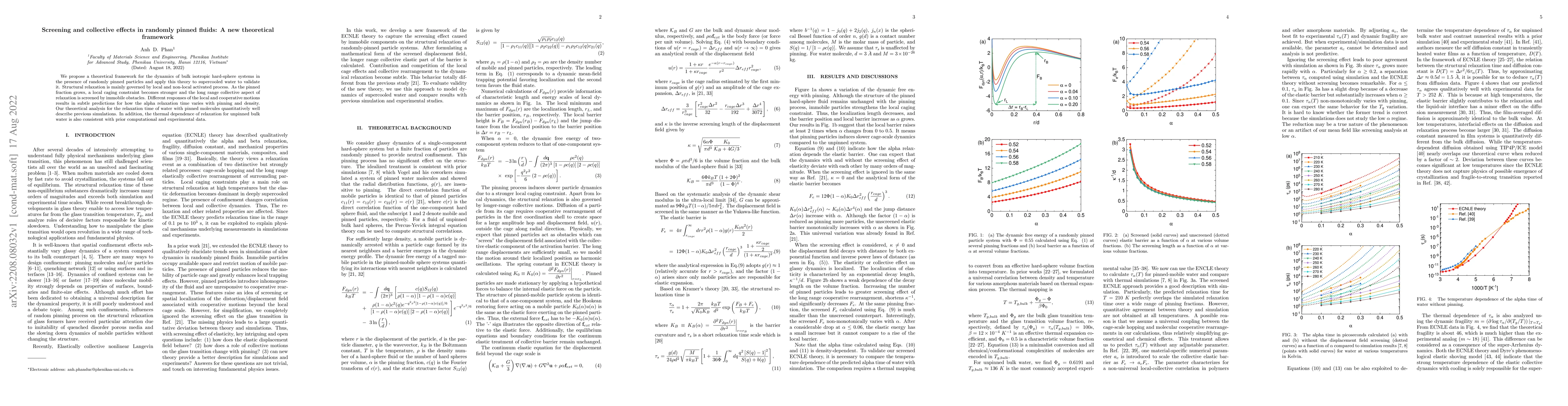Thumbnail for Screening and collective effects in randomly pinned fluids: A new
  theoretical framework