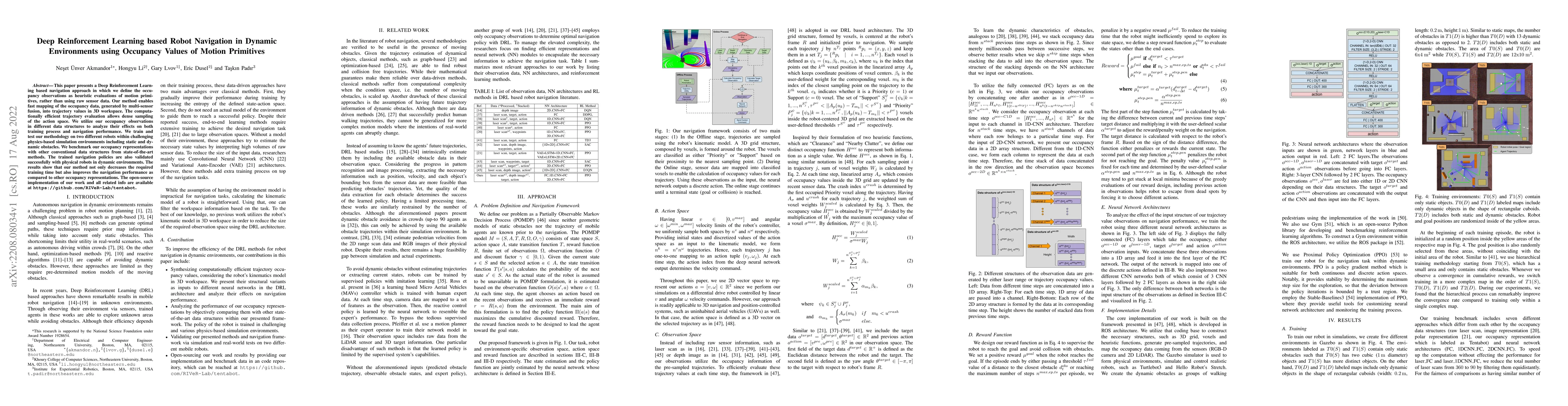 Thumbnail for Deep Reinforcement Learning based Robot Navigation in Dynamic
  Environments using Occupancy Values of Motion Primitives