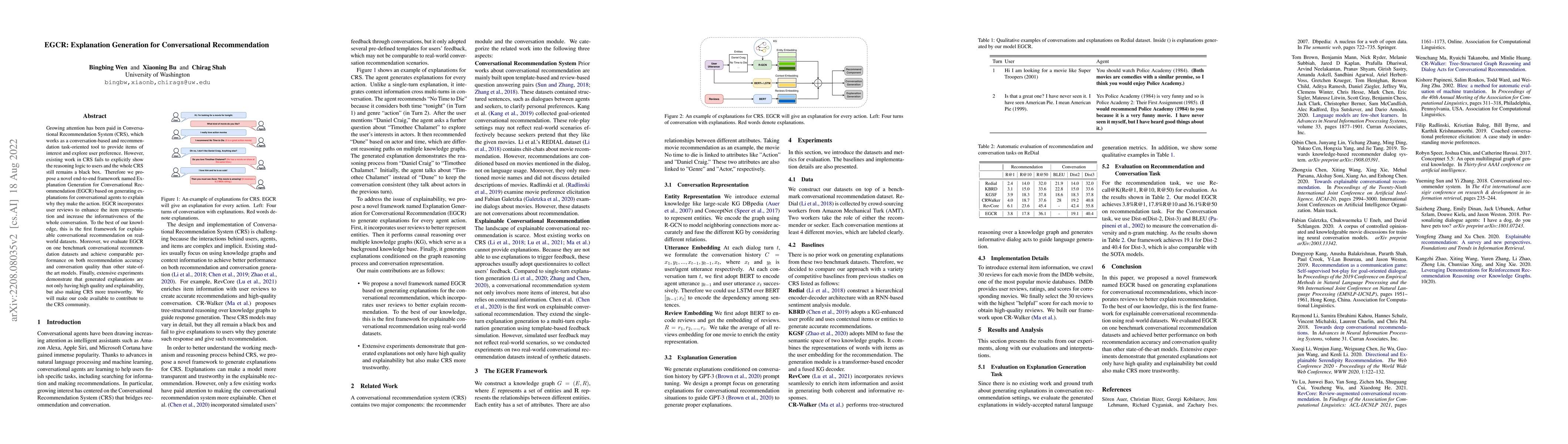 Thumbnail for EGCR: Explanation Generation for Conversational Recommendation
