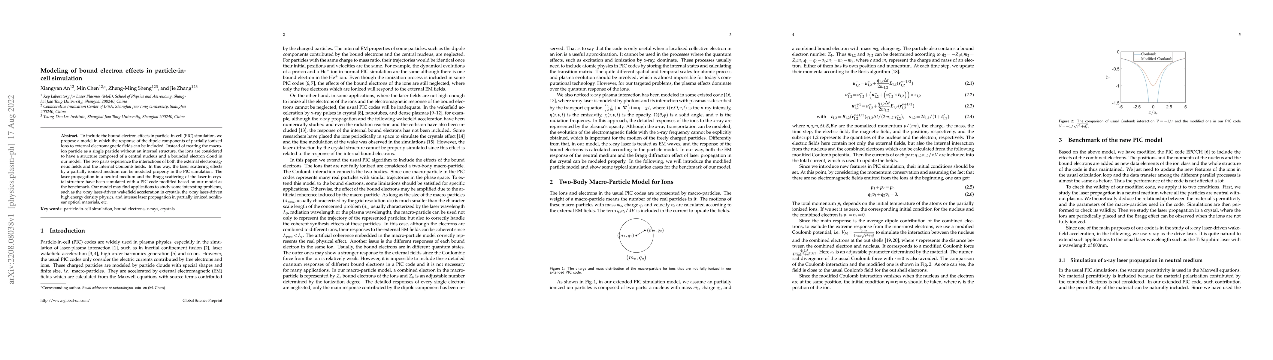 Thumbnail for Modeling of bound electron effects in particle-in-cell simulation