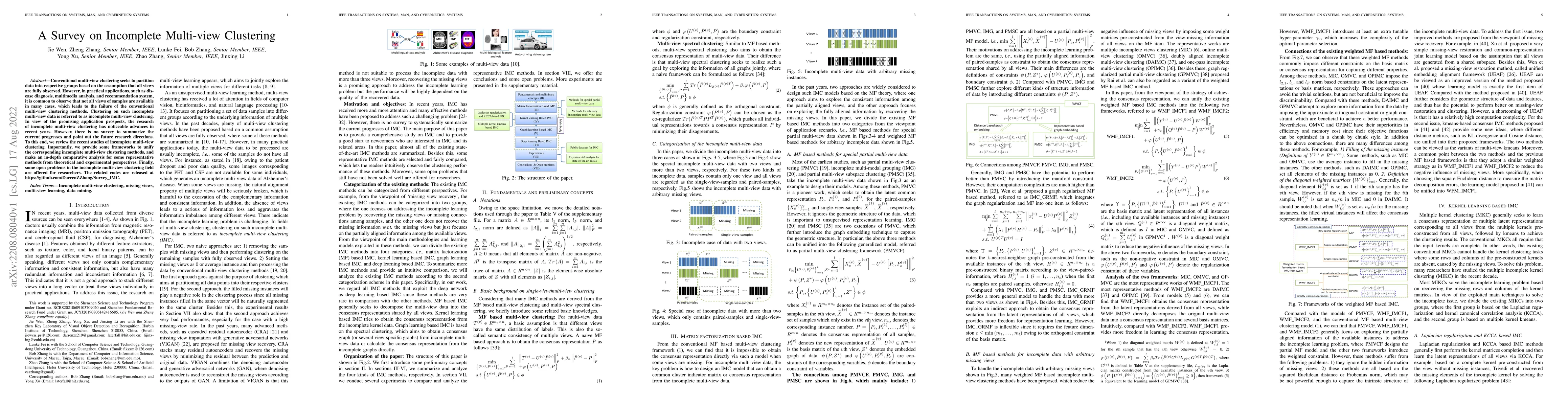 Thumbnail for A Survey on Incomplete Multi-view Clustering