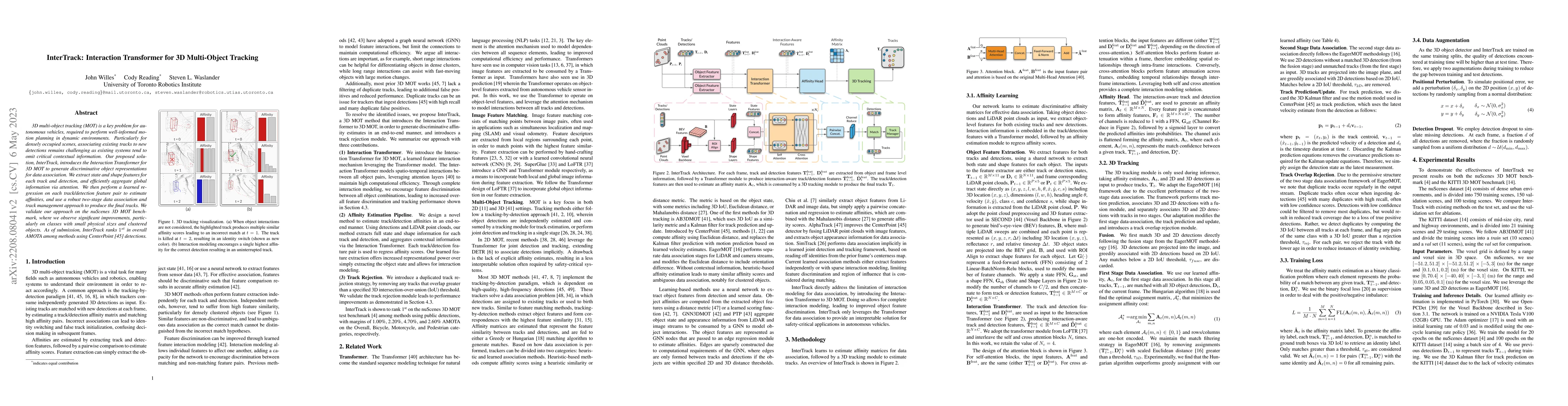 Thumbnail for InterTrack: Interaction Transformer for 3D Multi-Object Tracking