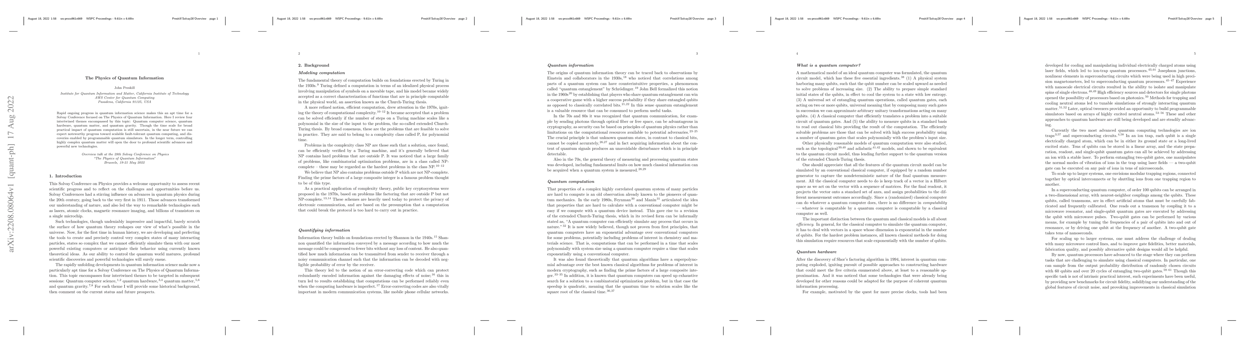 Thumbnail for The Physics of Quantum Information