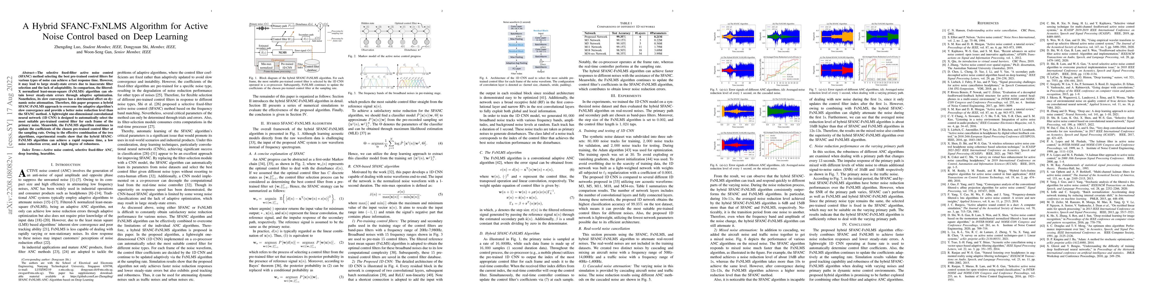 Thumbnail for A Hybrid SFANC-FxNLMS Algorithm for Active Noise Control based on Deep
  Learning