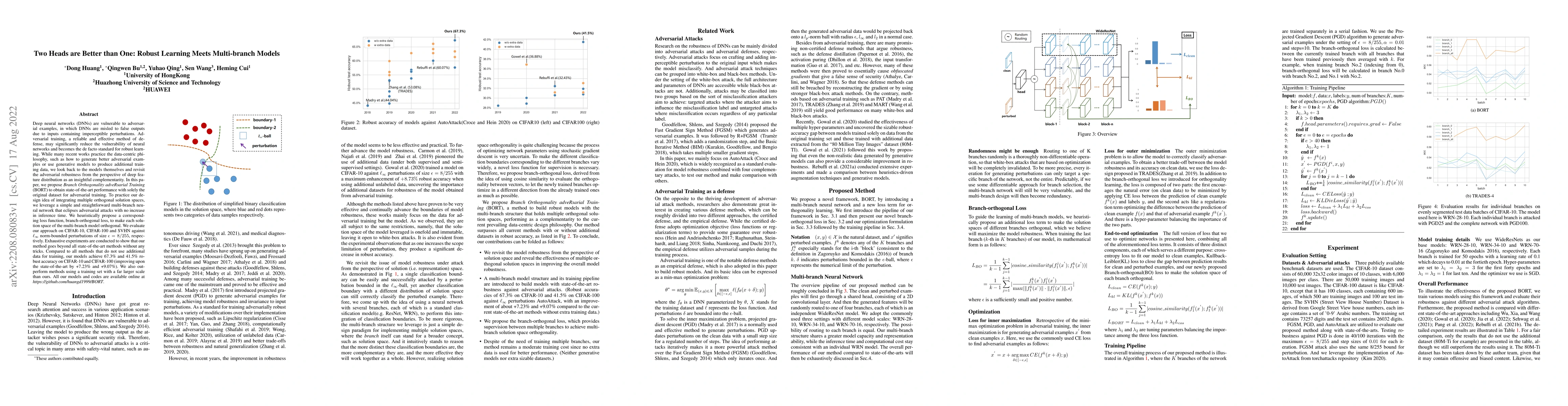 Thumbnail for Two Heads are Better than One: Robust Learning Meets Multi-branch Models