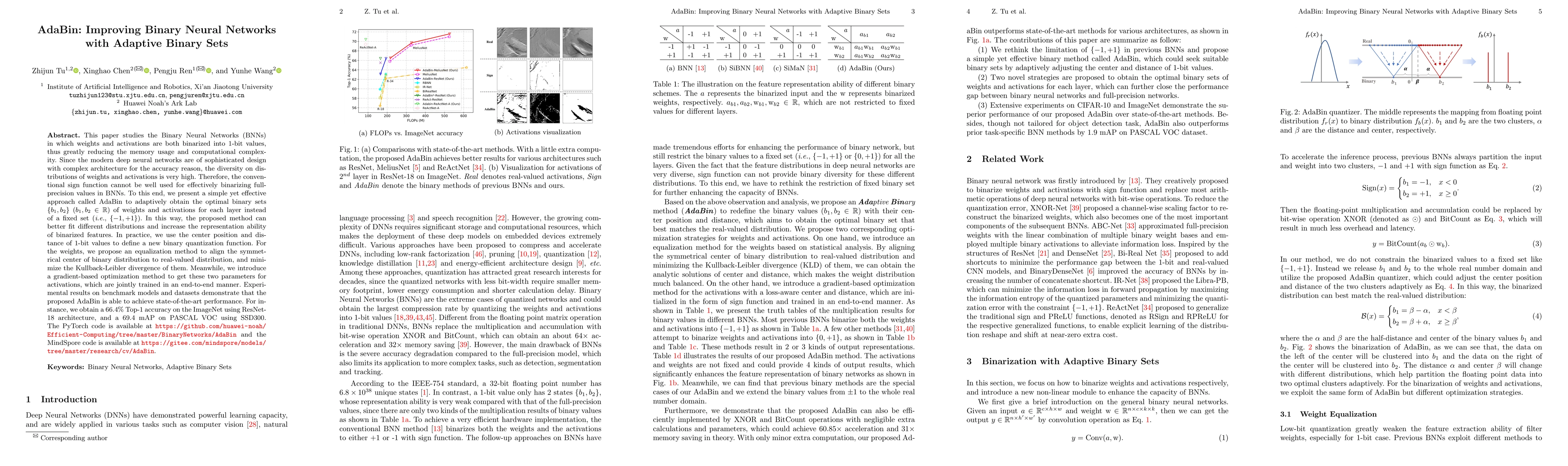 Thumbnail for AdaBin: Improving Binary Neural Networks with Adaptive Binary Sets