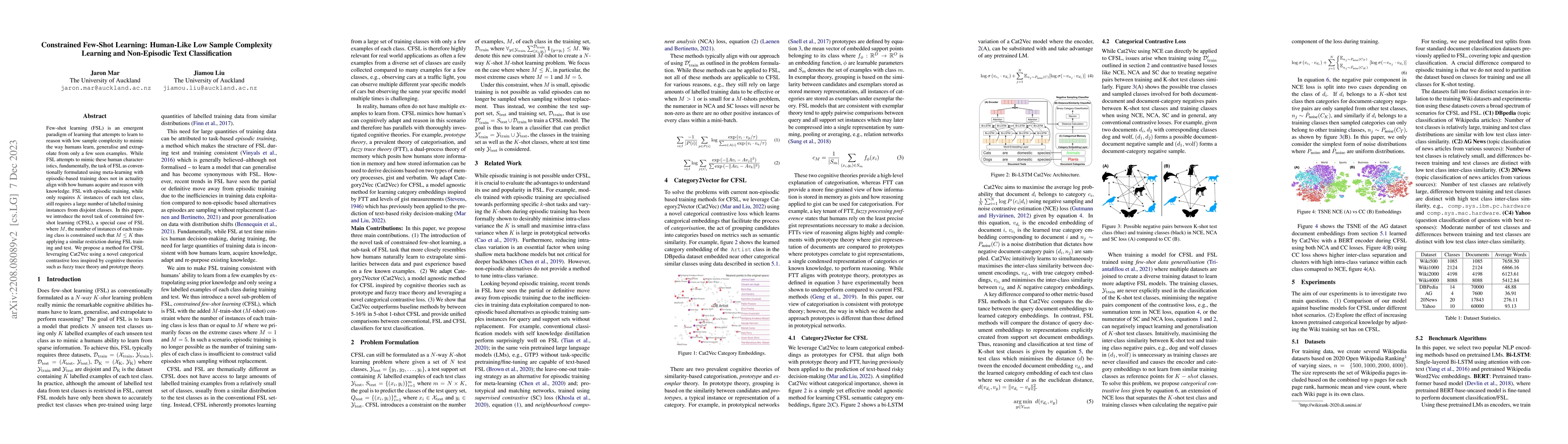 Thumbnail for Constrained Few-Shot Learning: Human-Like Low Sample Complexity Learning
  and Non-Episodic Text Classification