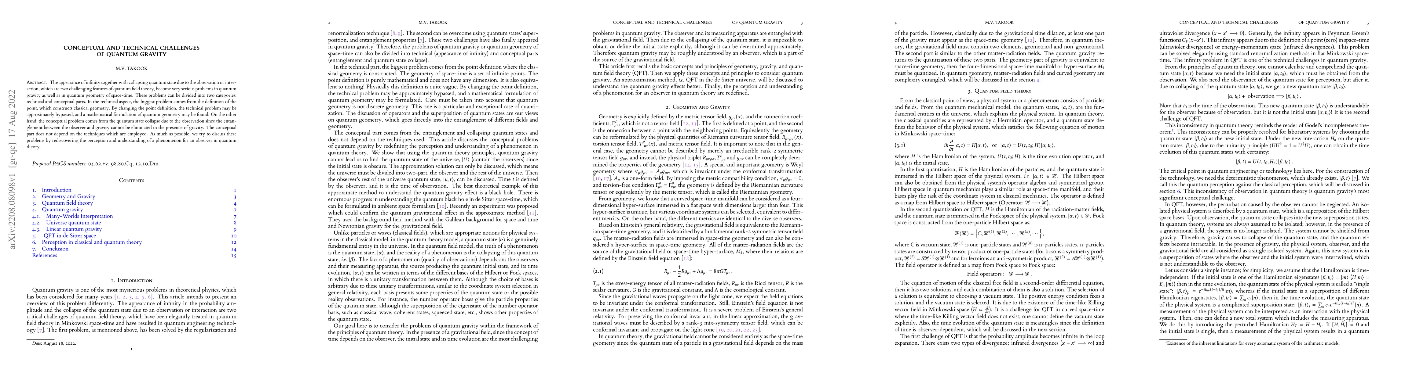 Thumbnail for Conceptual and technical challenges of quantum gravity