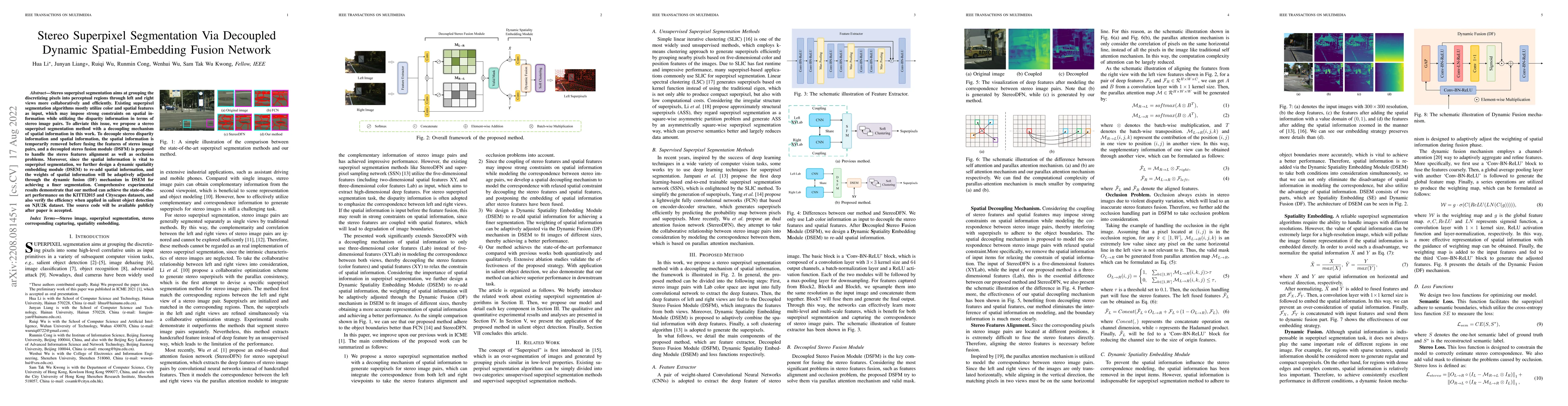 Thumbnail for Stereo Superpixel Segmentation Via Decoupled Dynamic Spatial-Embedding
  Fusion Network