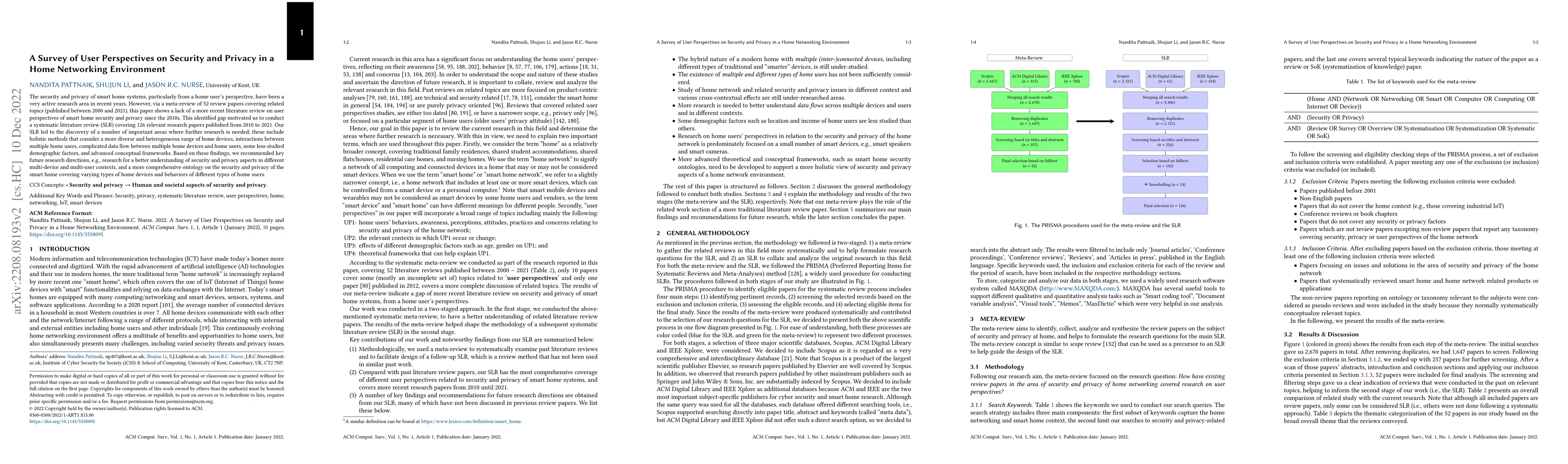 Thumbnail for A Survey of User Perspectives on Security and Privacy in a Home
  Networking Environment