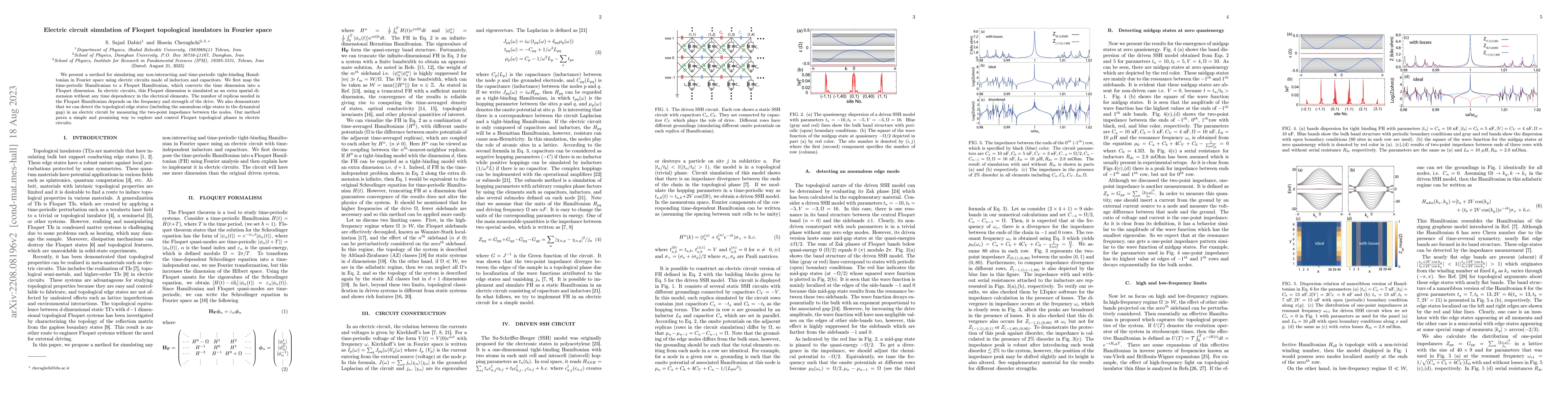 Thumbnail for Electric Circuit Simulation of Floquet Topological Insulators
