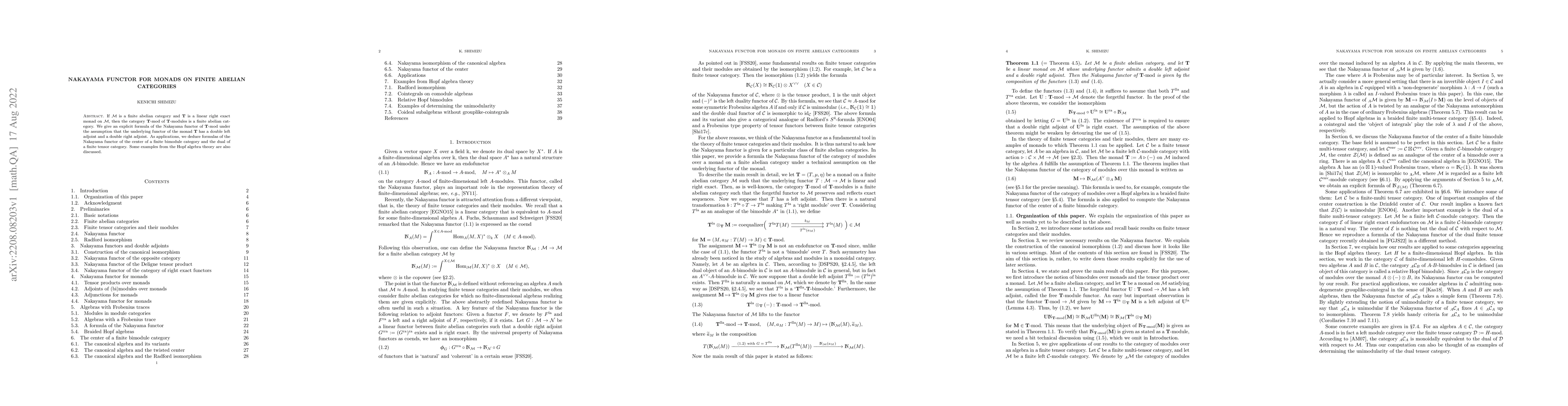 Thumbnail for Nakayama functor for monads on finite abelian categories