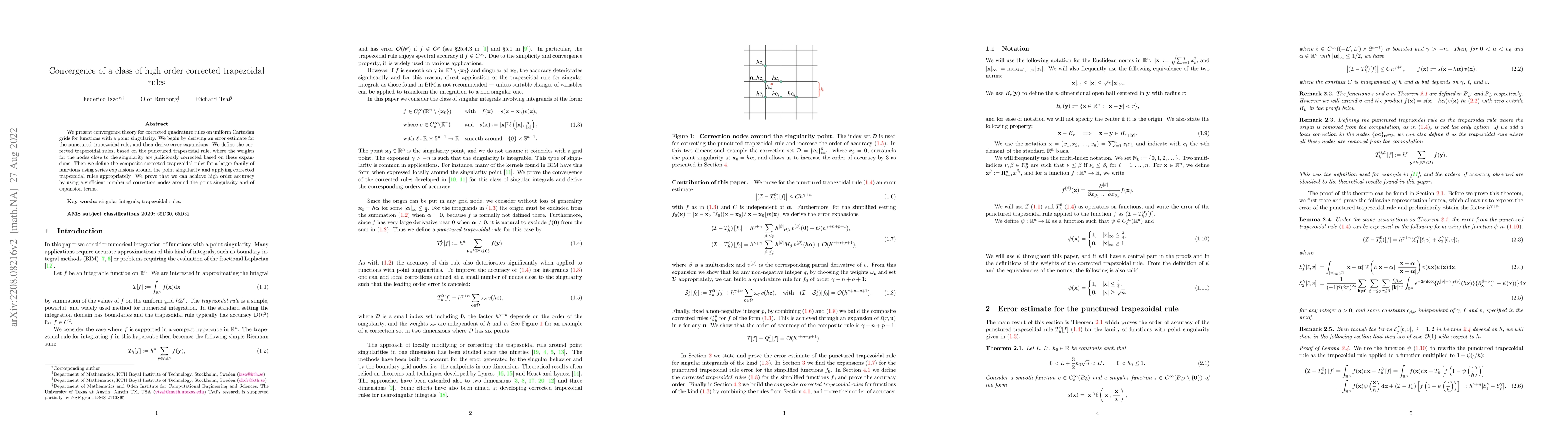 Thumbnail for Convergence of a class of high order corrected trapezoidal rules