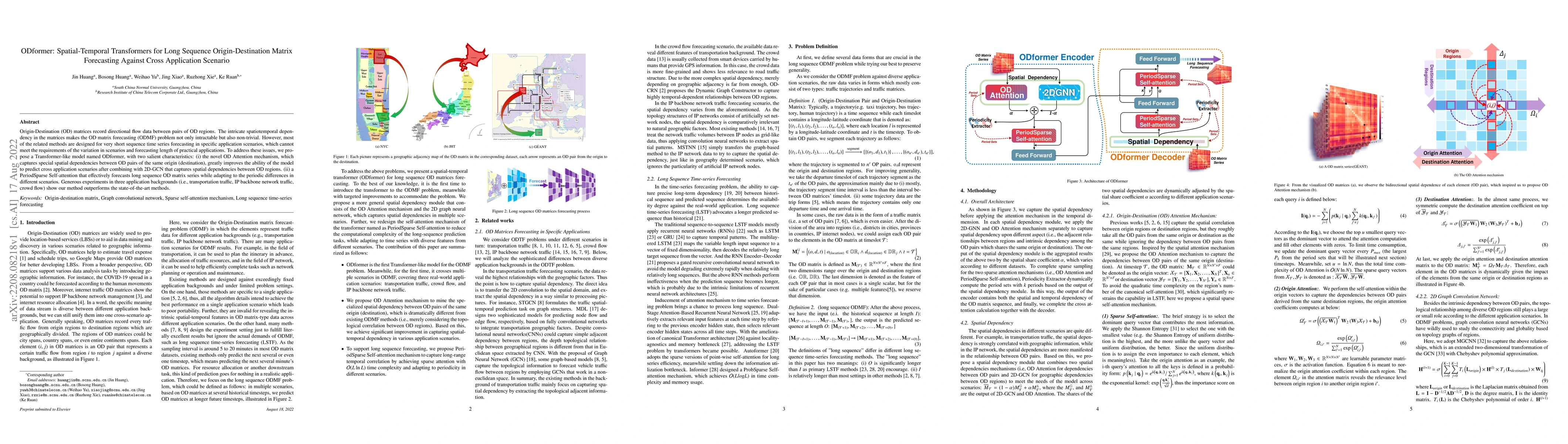 Thumbnail for ODformer: Spatial-Temporal Transformers for Long Sequence
  Origin-Destination Matrix Forecasting Against Cross Application Scenario