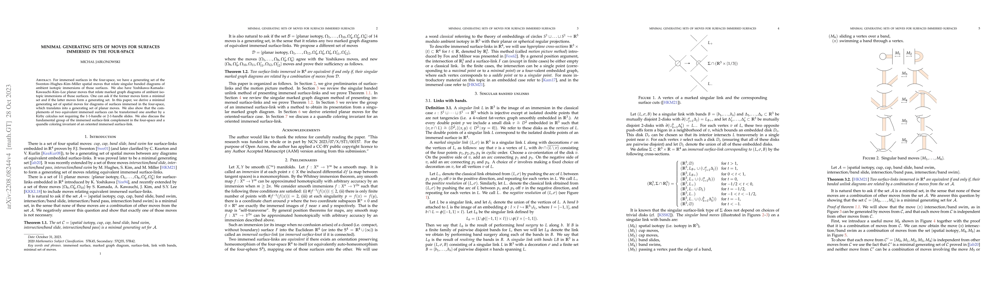 Thumbnail for Minimal generating sets of moves for surfaces immersed in the four-space