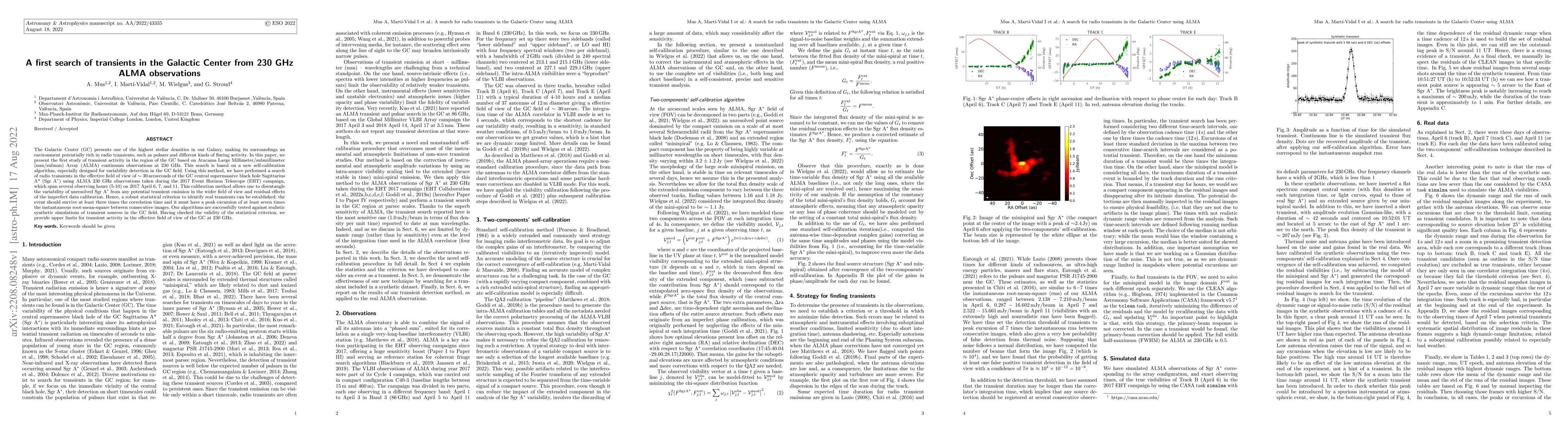 Thumbnail for A first search of transients in the Galactic Center from 230 GHz ALMA
  observations