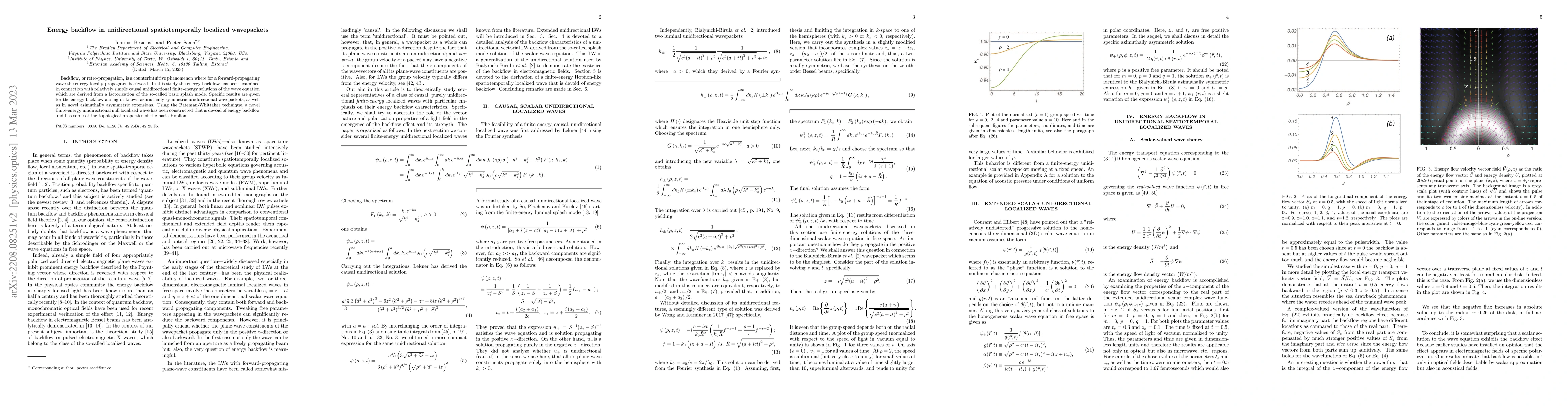Thumbnail for Energy backflow in unidirectional spatiotemporally localized wavepackets