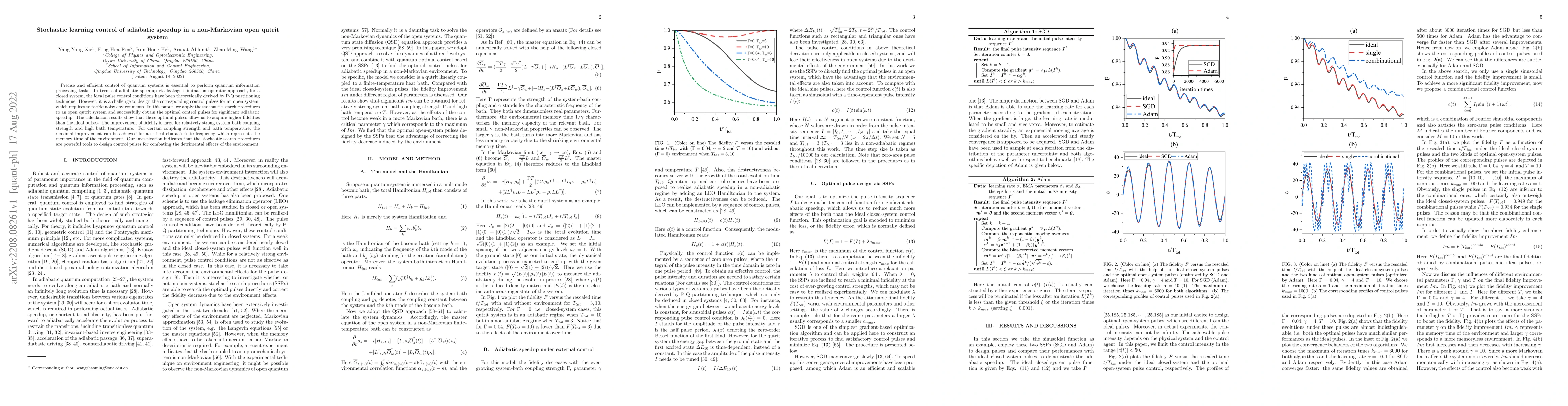 Thumbnail for Stochastic learning control of adiabatic speedup in a non-Markovian open
  qutrit system