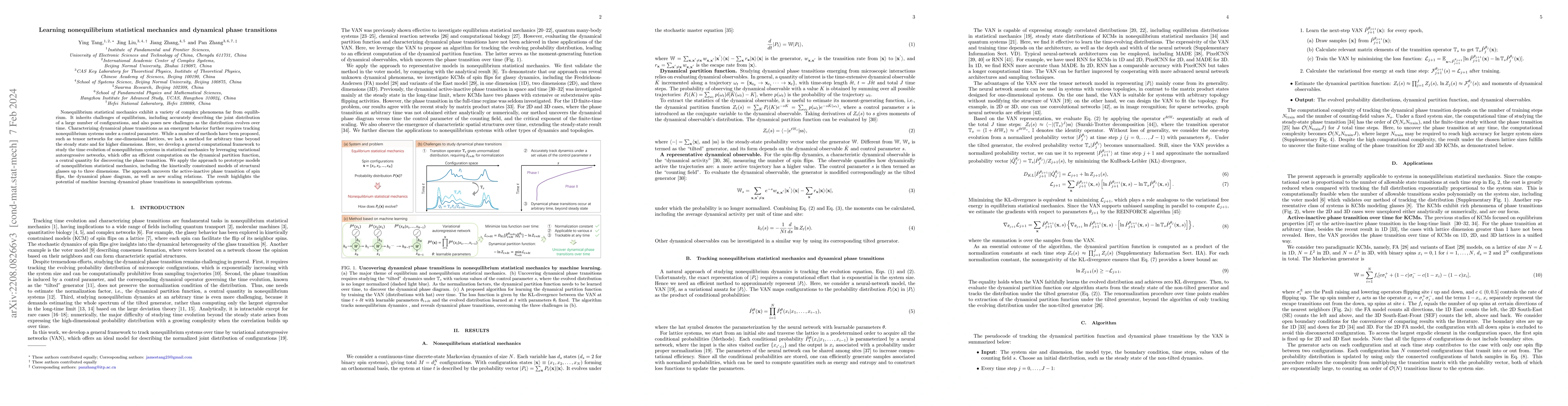 Thumbnail for Learning nonequilibrium statistical mechanics and dynamical phase
  transitions