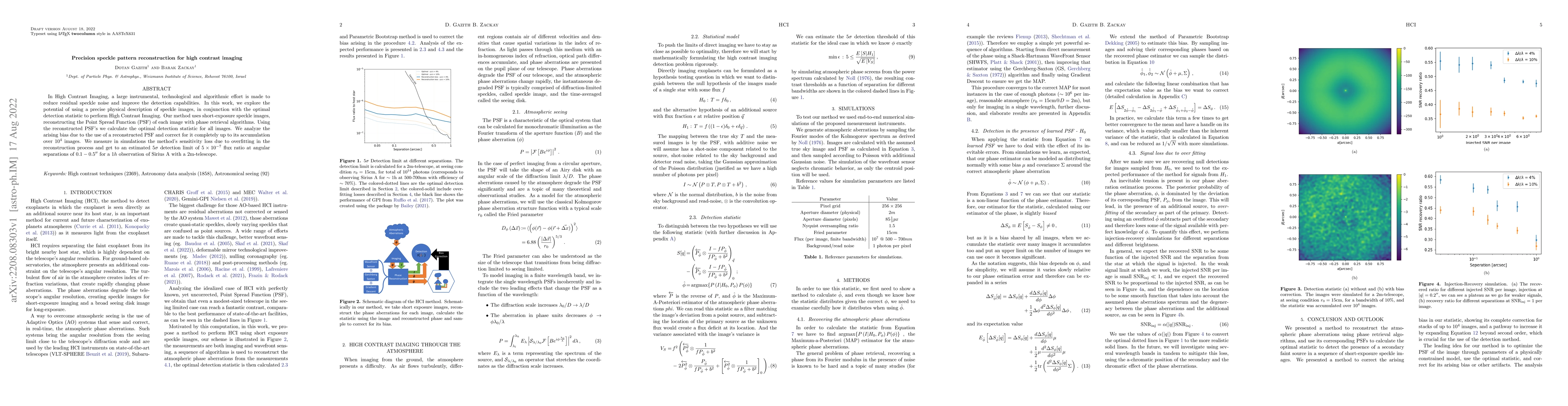 Thumbnail for Precision speckle pattern reconstruction for high contrast imaging