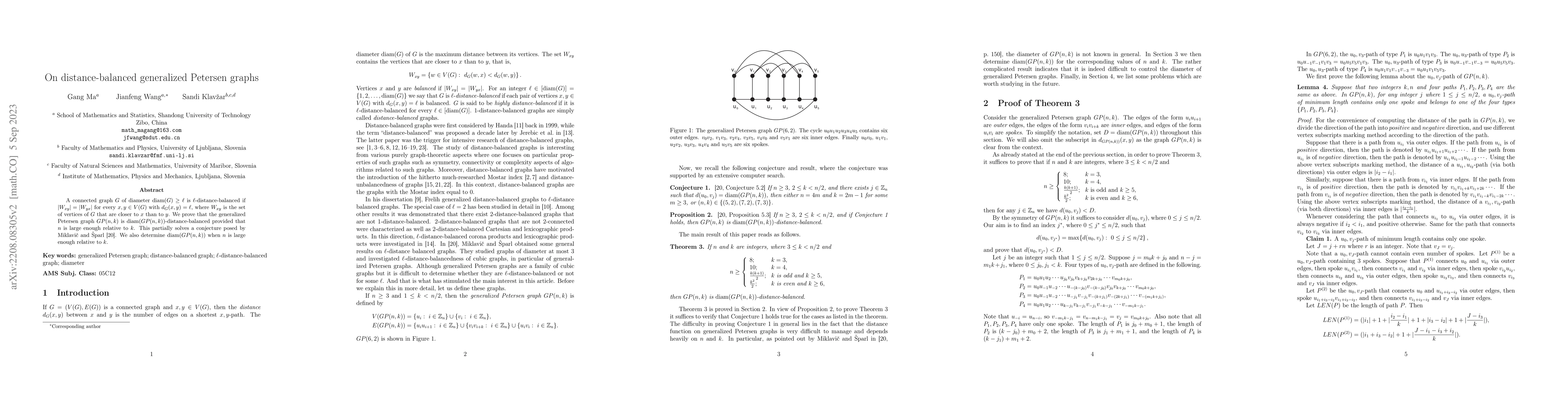 Thumbnail for On distance-balanced generalized Petersen graphs