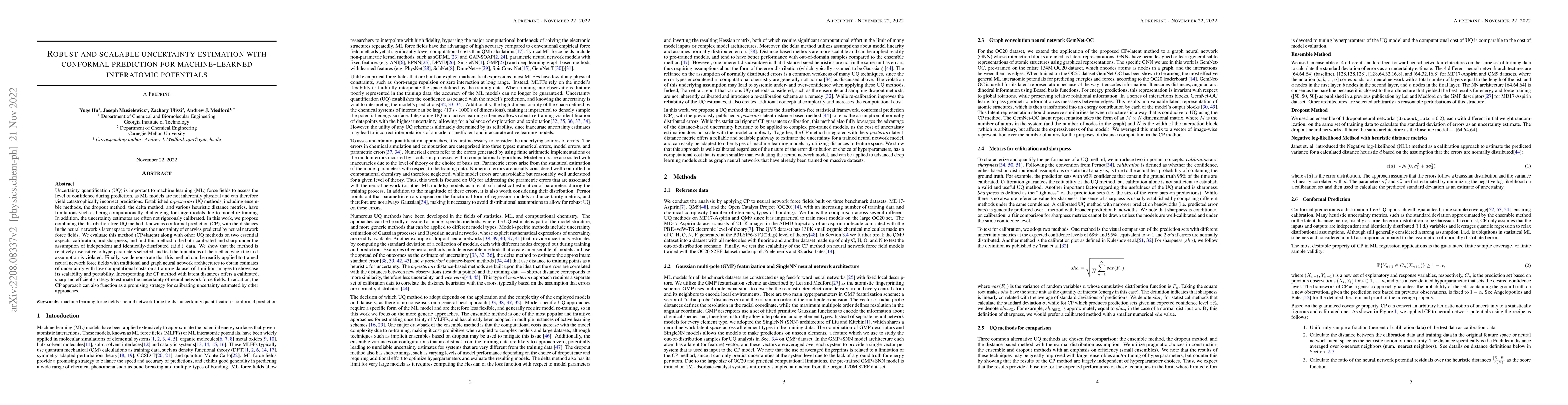 Thumbnail for Robust and scalable uncertainty estimation with conformal prediction for
  machine-learned interatomic potentials