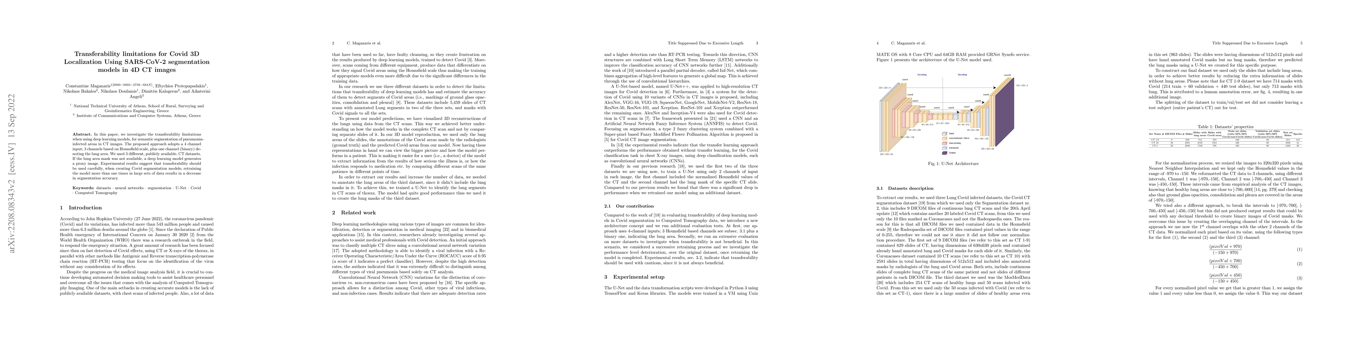 Thumbnail for Transferability limitations for Covid 3D Localization Using SARS-CoV-2
  segmentation models in 4D CT images