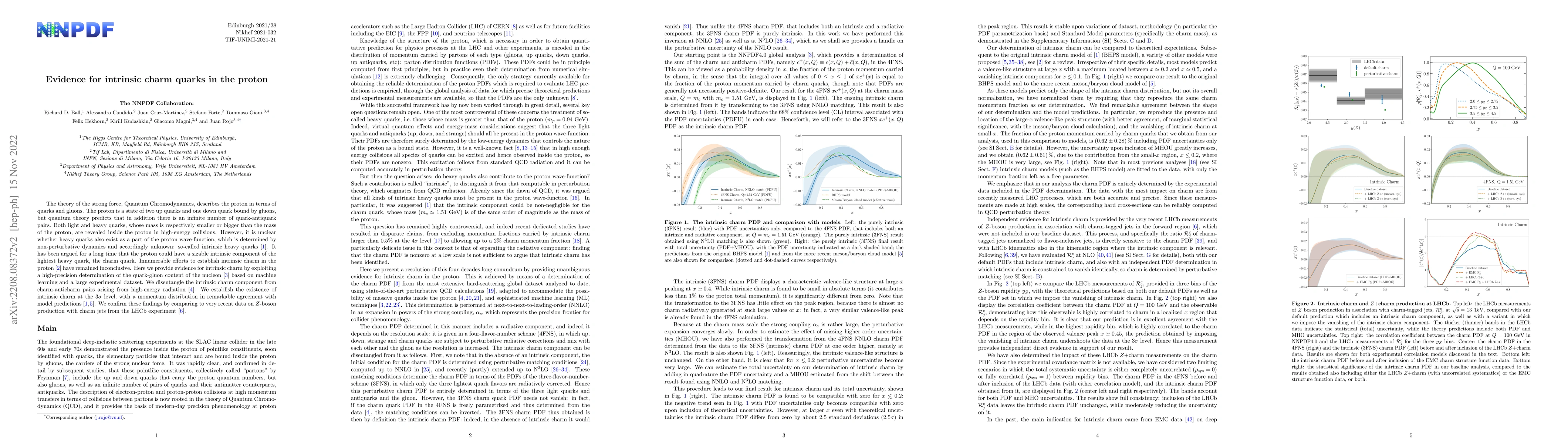 Thumbnail for Evidence for intrinsic charm quarks in the proton