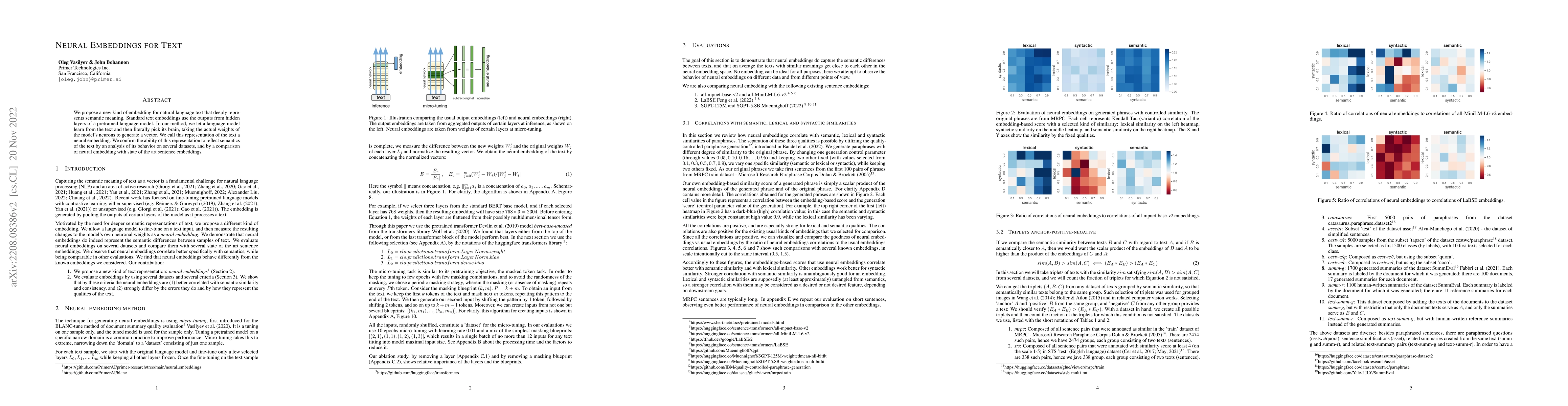 Thumbnail for Neural Embeddings for Text