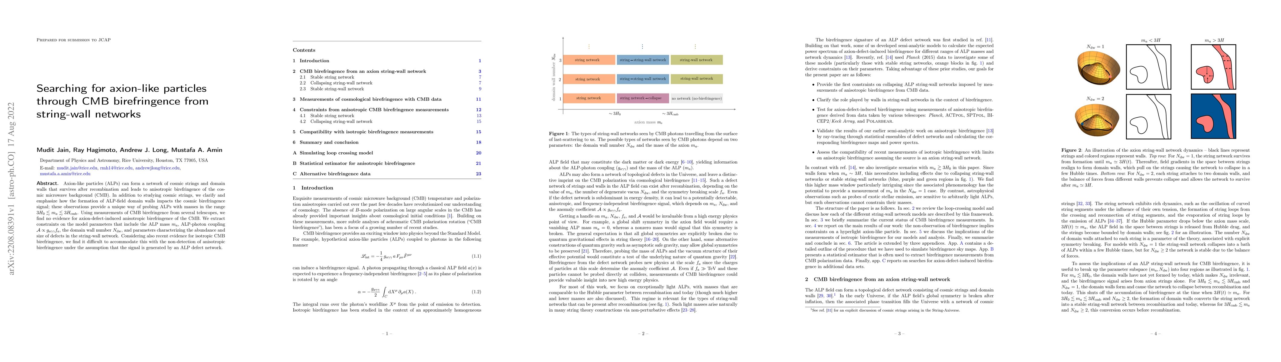 Thumbnail for Searching for axion-like particles through CMB birefringence from
  string-wall networks