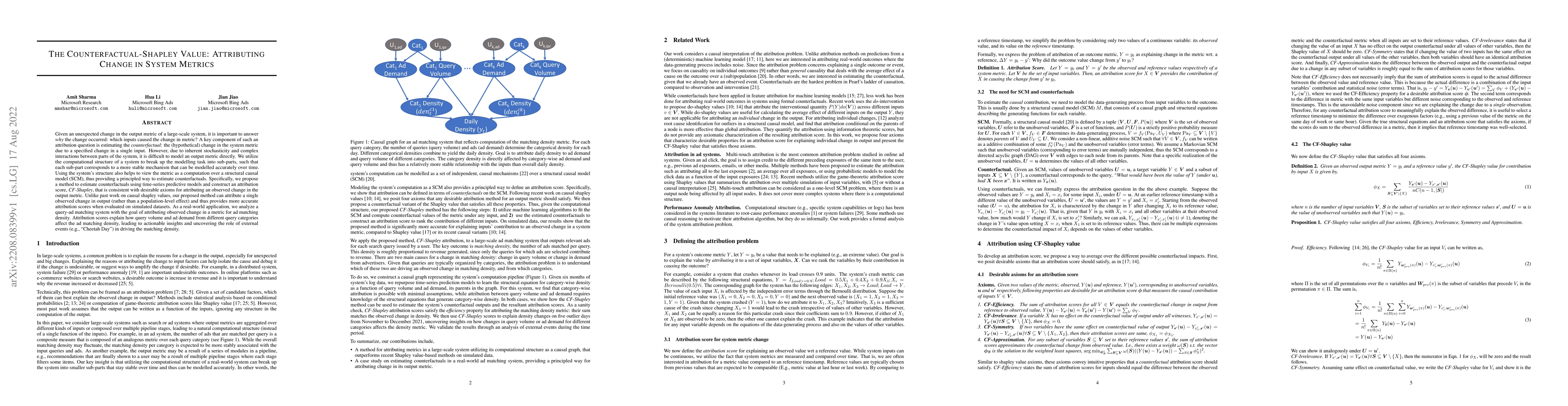 Thumbnail for The Counterfactual-Shapley Value: Attributing Change in System Metrics